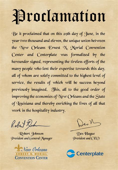 Proclamation .